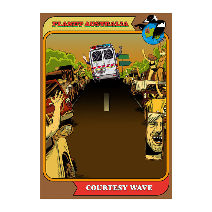 Planet Australia - Brown Card #4: Courtesy Wave