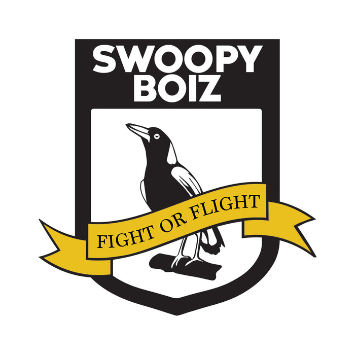 Swoopy Boiz 'Magpie Trainer' Tee (White)