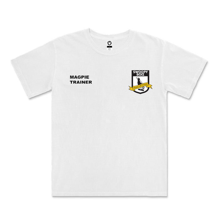 Swoopy Boiz Magpie Trainer Tee (White)