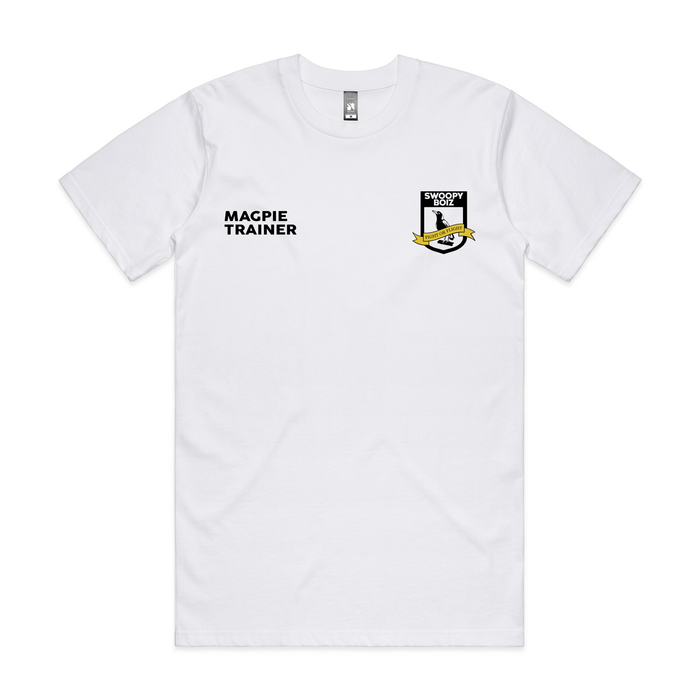 Swoopy Boiz 'Magpie Trainer' Tee (White)