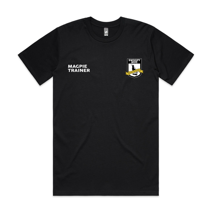 Swoopy Boiz 'Magpie Trainer' Tee (Black)